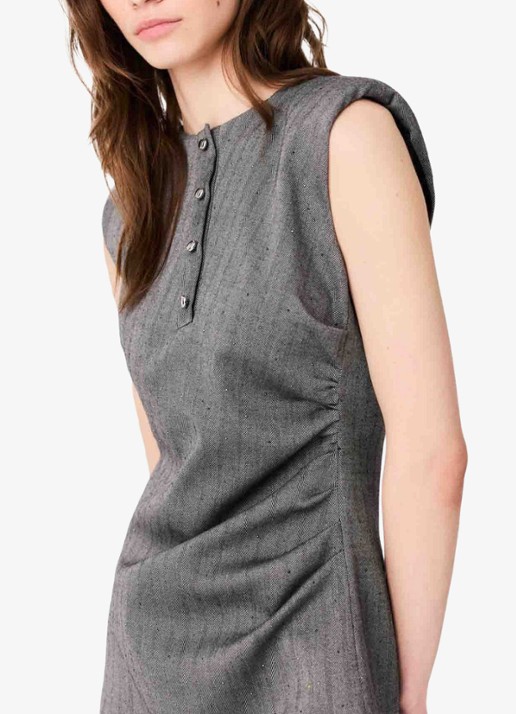 Maje Mini jurk met strass - detail 4 grijs
