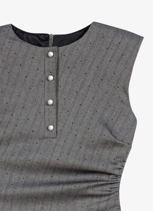 Maje Mini jurk met strass - detail 2 grijs