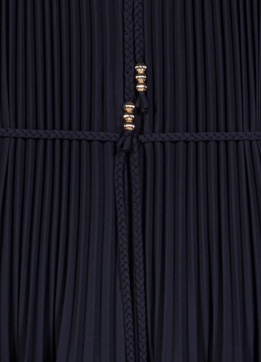 Maje Mini jurk met strikceintuur - detail 2 donkerblauw
