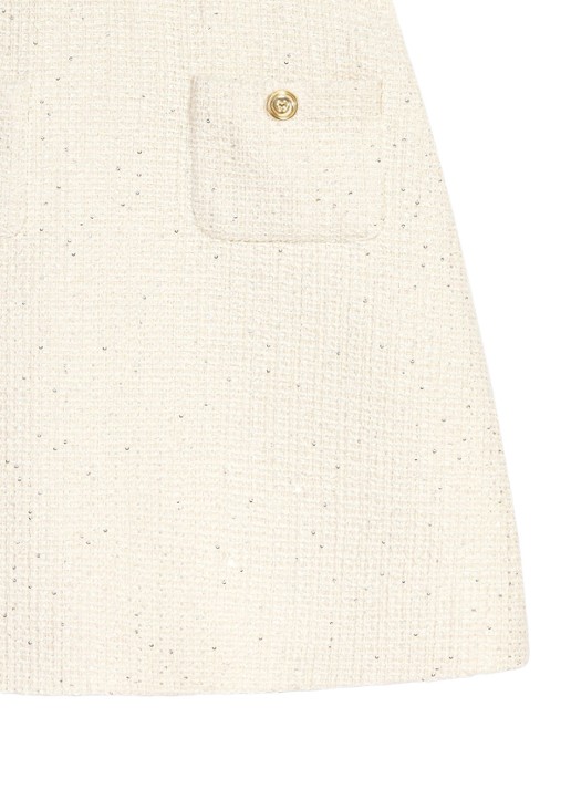 Maje Mini jurk met tweed-look - detail 3 beige