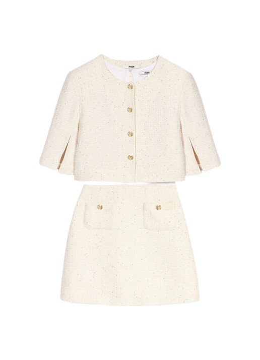 Maje Mini jurk met tweed-look
