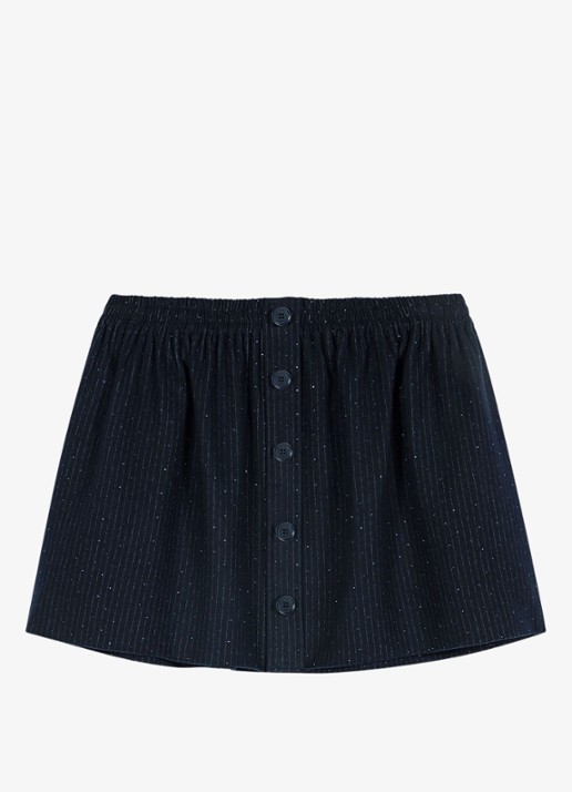 Maje Mini rok met strass - voorkant 7 donkerblauw