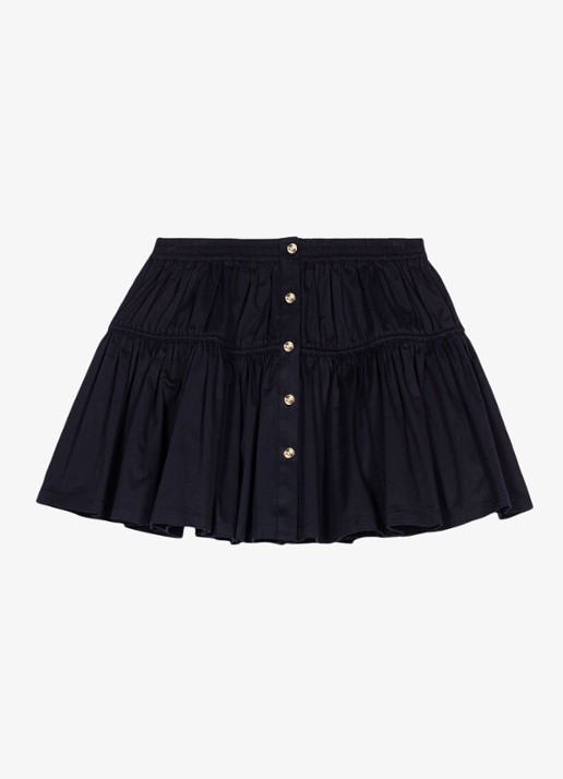 Maje Minirok met sierknopen - voorkant 5 donkerblauw