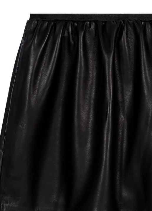 Maje Minirok van lamsleer - detail 7 zwart