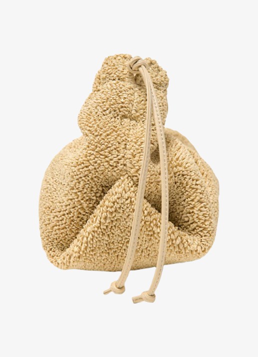 Maje Mipli handtas met structuur en afneembare schouderriem - detail 4 beige
