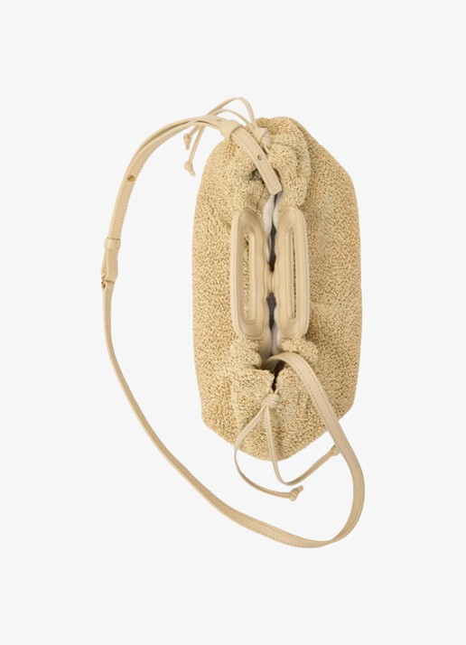 Maje Mipli handtas met structuur en afneembare schouderriem - detail 5 beige