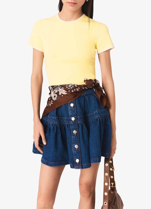 Maje Mipose T-shirt met cut-out detail