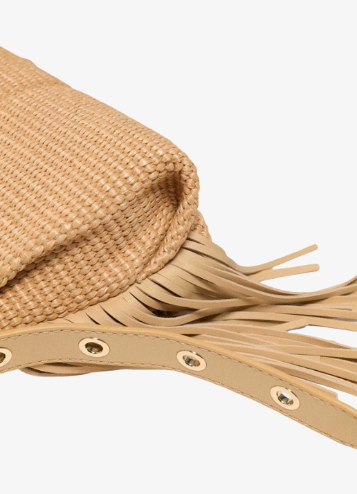 Maje Miss M Mini Raf City crossbodytas met gevlochten detail - detail 3 beige