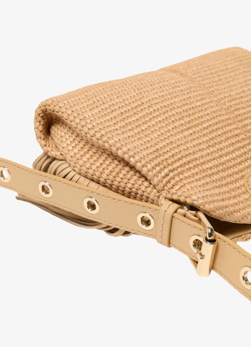 Maje Miss M Mini Raf City crossbodytas met gevlochten detail - detail 4 beige