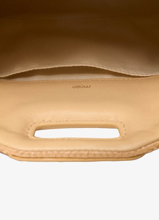 Maje Miss M Mini Raf City crossbodytas met gevlochten detail - detail 5 beige