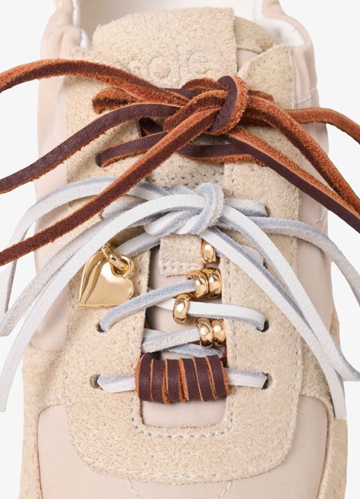 Maje Nylon sneakers met meerdere veters - voorkant 3 wit