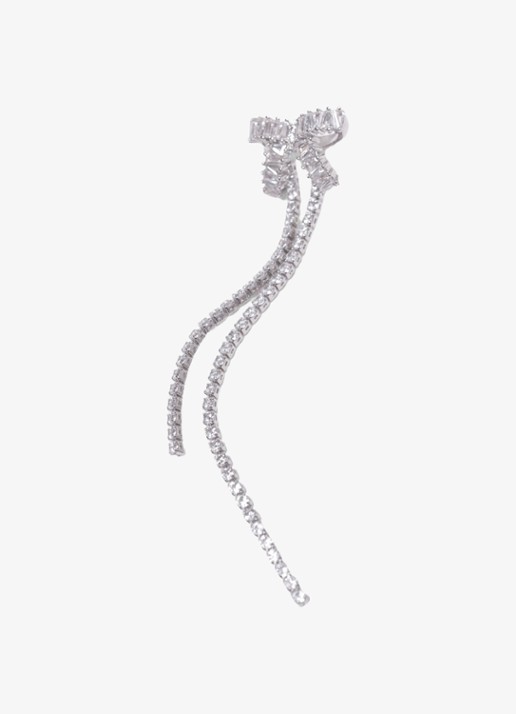 Maje Oorhangers met zirkonia - detail zilver
