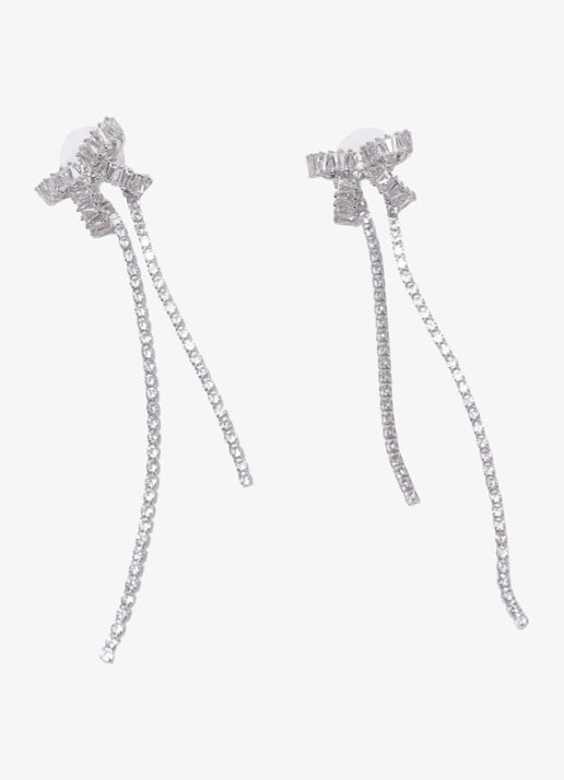 Maje Oorhangers met zirkonia - detail 2 zilver