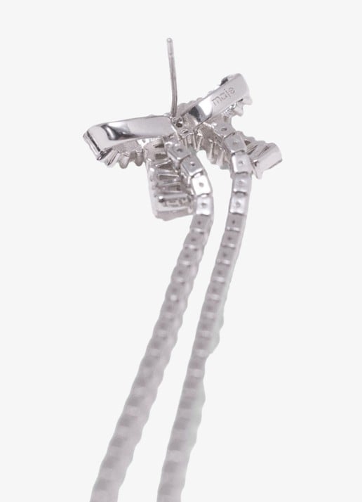Maje Oorhangers met zirkonia - detail 3 zilver