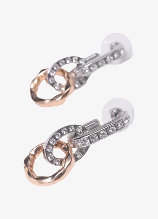 Maje Oorhangers met zirkonia - achterkant multicolor