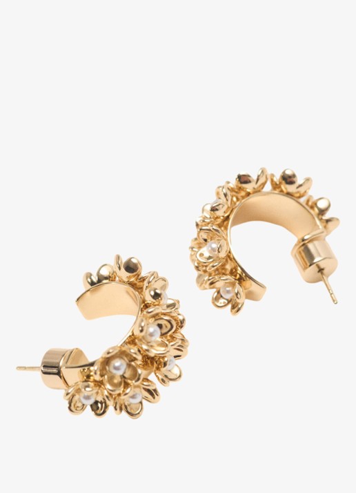 Maje Oorringen met strass - detail goud