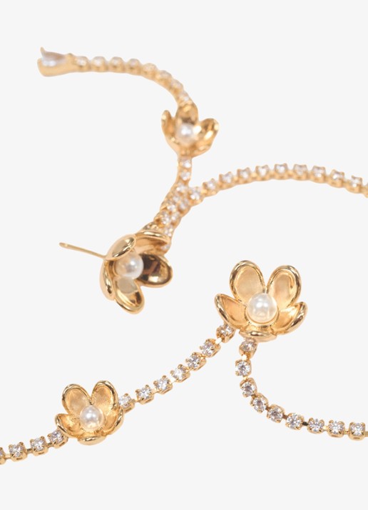 Maje Oorsteker met strass - achterkant 8 goud