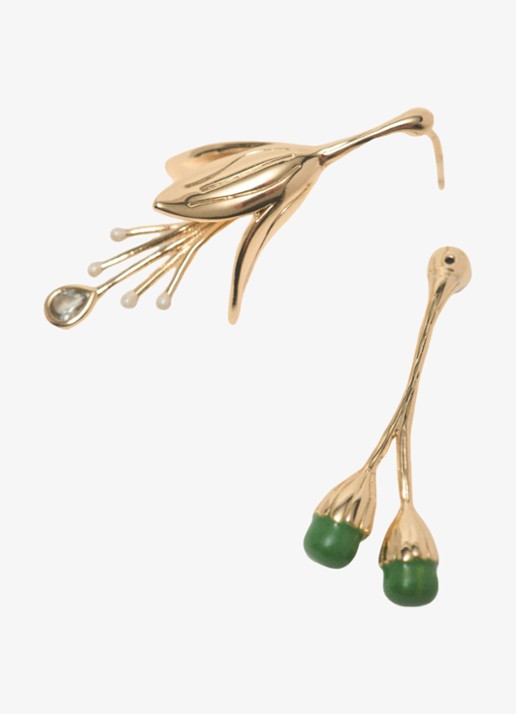 Maje Oorstekers met zirkonia - detail 2 goud