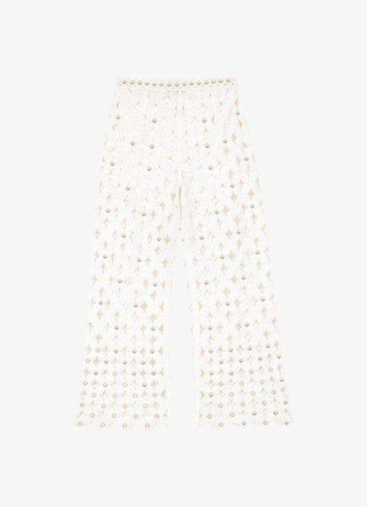 Maje Pimiroir broek met opengewerkt detail