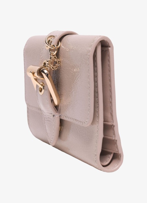 Maje Portemonnee van leer - detail 4 beige