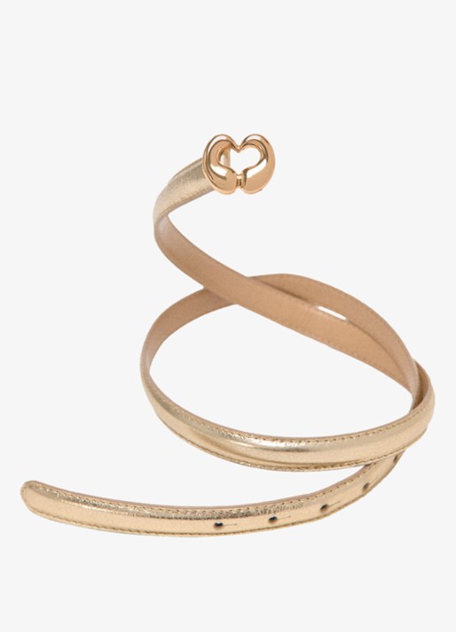 Maje Riem van leer met metallic finish - detail 3 goud