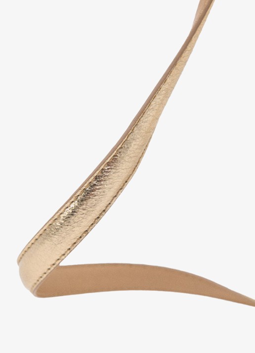 Maje Riem van leer met metallic finish - detail 4 goud