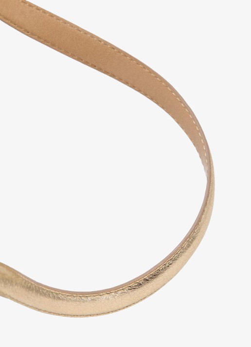 Maje Riem van leer met metallic finish - detail 5 goud