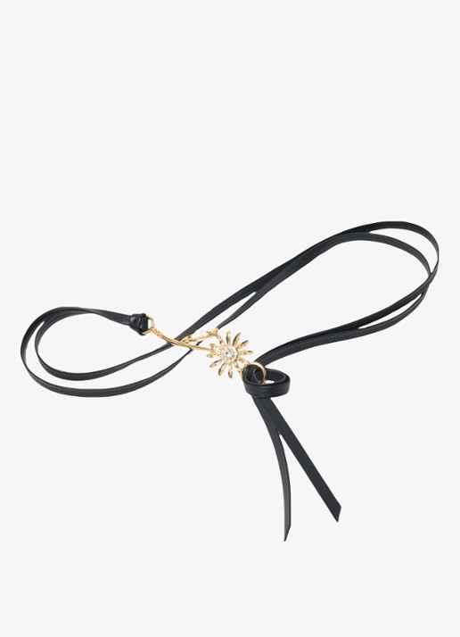 Maje Riem van leer met strass - detail 2 jeans