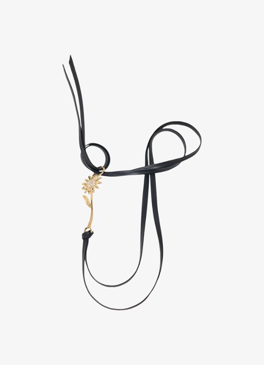 Maje Riem van leer met strass - detail 3 jeans