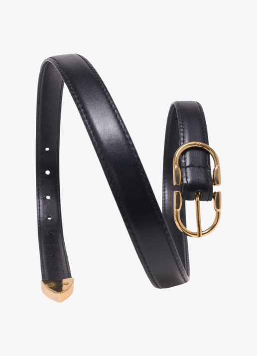 Maje Riem van leer - detail 2 zwart