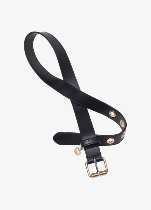 Maje Riem van leer - detail jeans