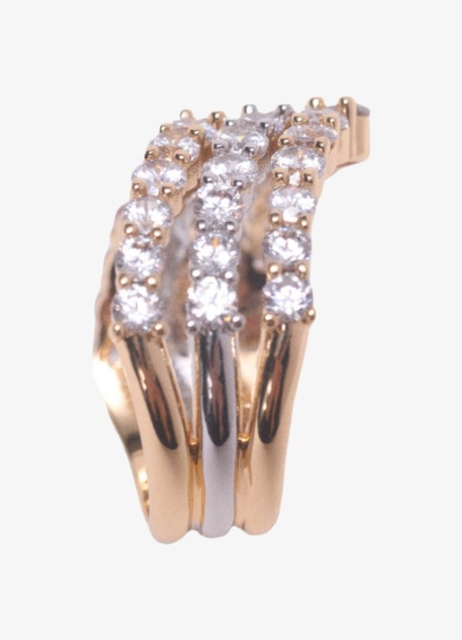 Maje Ring met zirkonia - detail goud