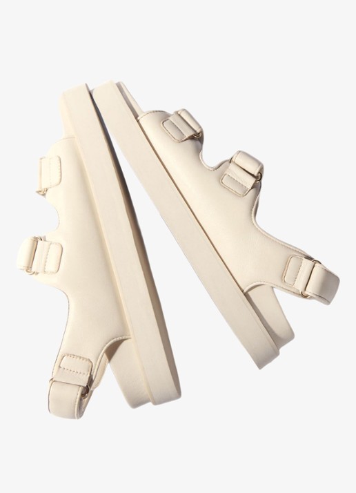 Maje  Sandaal van leer - detail 4 beige