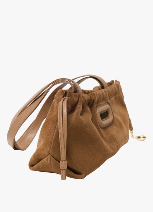 Maje Schoudertas met hanger - detail 3 camel