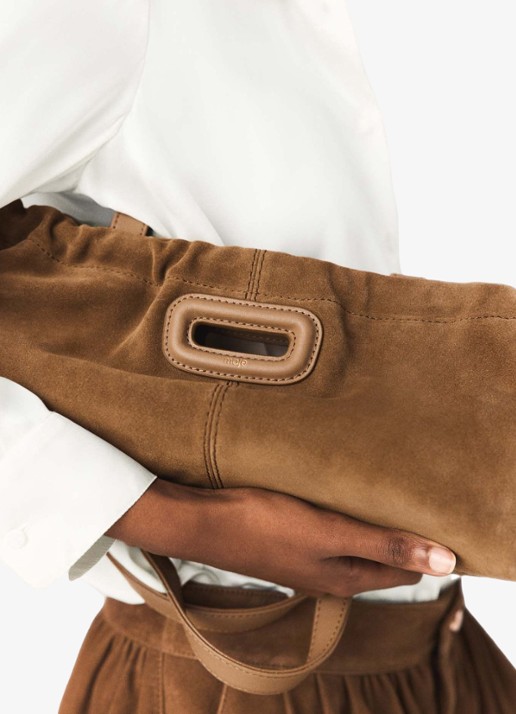 Maje Schoudertas met hanger - detail 4 camel