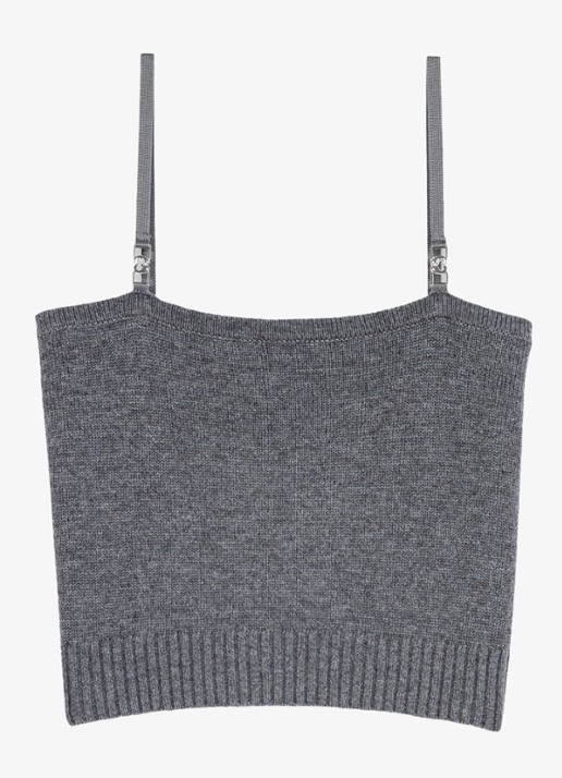 Maje Set van top en vest van wol - detail 3 grijsmele