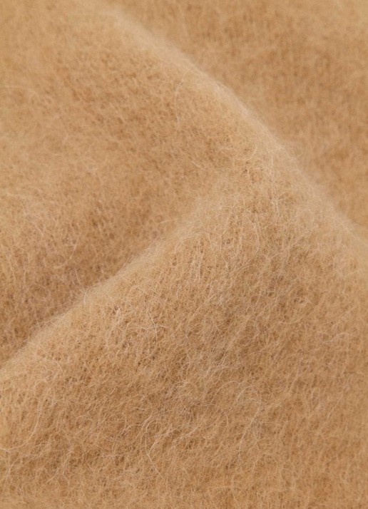 Maje Sjaal in alpaca wolblend  - detail 3 camel