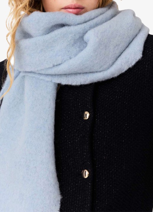 Maje Sjaal in alpaca wolblend  - detail 4 lichtblauw