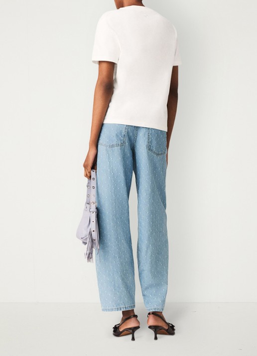 Maje T-shirt met borduring - achterkant wit