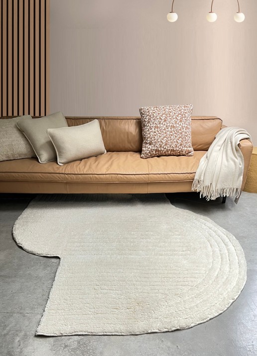 Malagoon Mokoh vloerkleed 180 x 180 cm - detail 3 beige