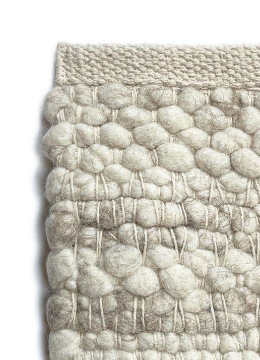 Malagoon Rustic vloerkleed in wolblend 140 x 200 cm - detail 2 beige