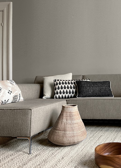 Malagoon Rustic vloerkleed in wolblend 140 x 200 cm - detail 4 beige