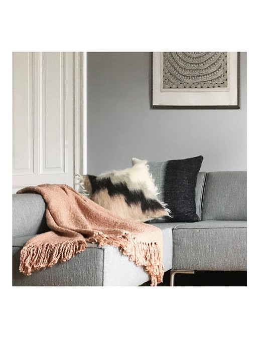 Malagoon Stairway Brush sierkussen 50 x 50 cm  - voorkant 4 creme