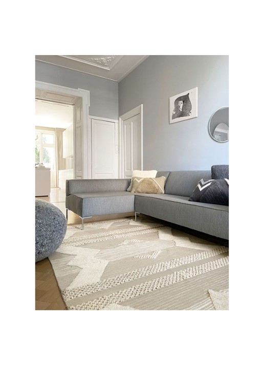 Malagoon Treasure vloerkleed 260 x 160 cm - detail 4 zand