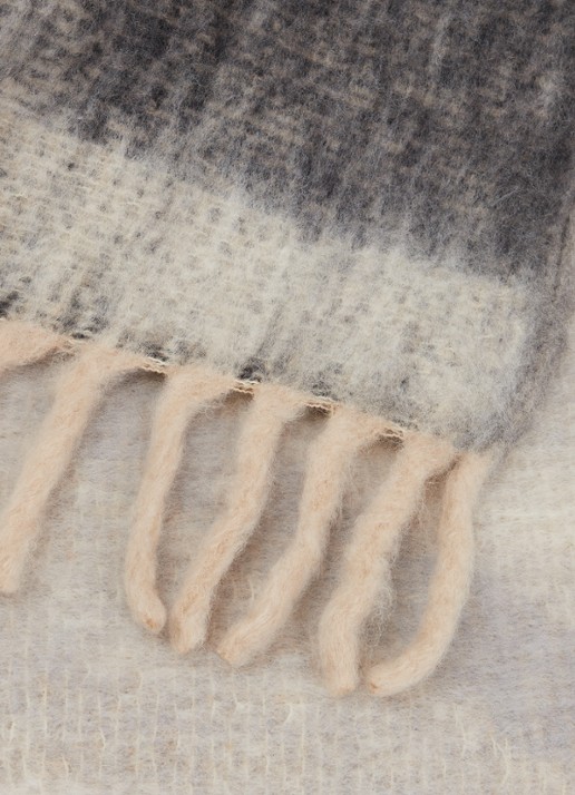 Malagoon Zapotec plaid 125 x 150 cm - detail grijs