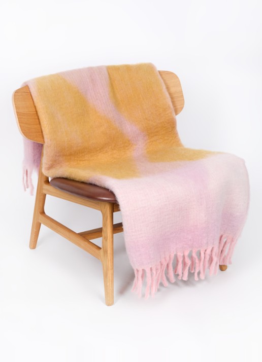 Malagoon Zapotec plaid 125 x 150 cm - voorkant 3 roze