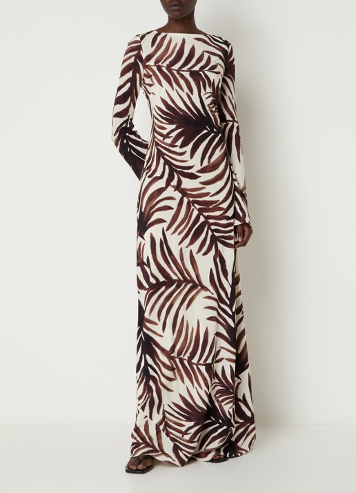 Malina Jennelie maxi jurk met bladprint