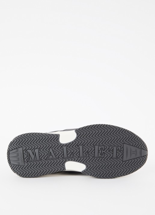 Mallet Marquess sneaker van leer met nubuck details - detail 5 donkergrijs