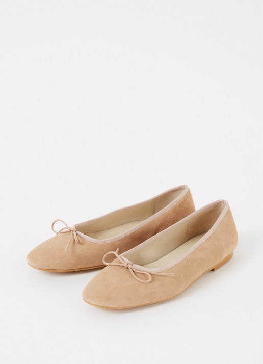Mamba ballerina van suède - detail 2 beige