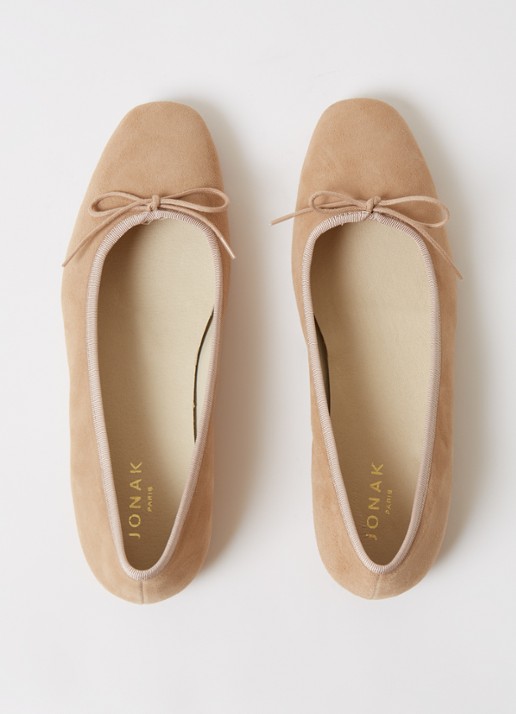 Mamba ballerina van suède - detail 4 beige